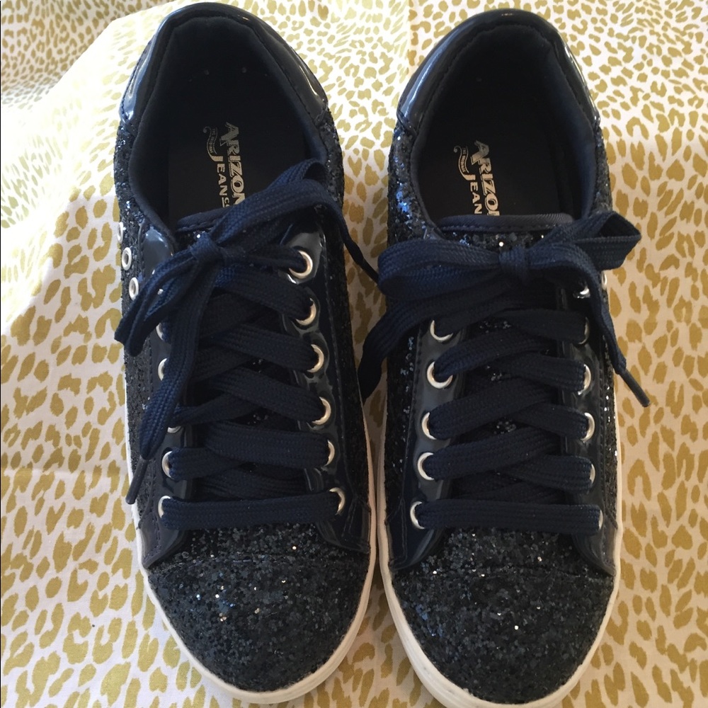 Navy glitter fish head sneakers - Picture 3 of 8
